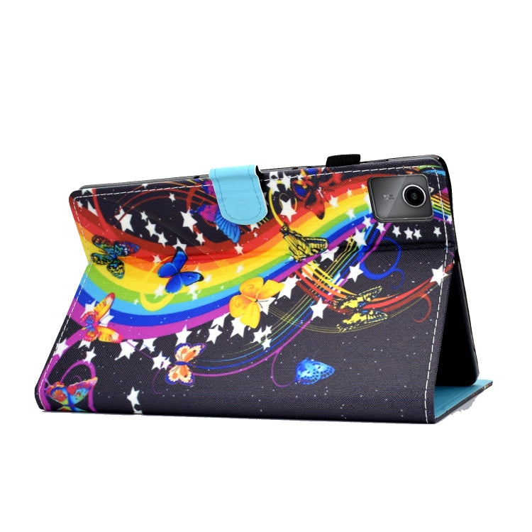 For Lenovo Tab M11 / Xiaoxin Pad 11 2024 Colored Drawing Sewing Pen Slot Leather Tablet Case(Music Butterfly) - Lenovo by buy2fix | Online Shopping UK | buy2fix