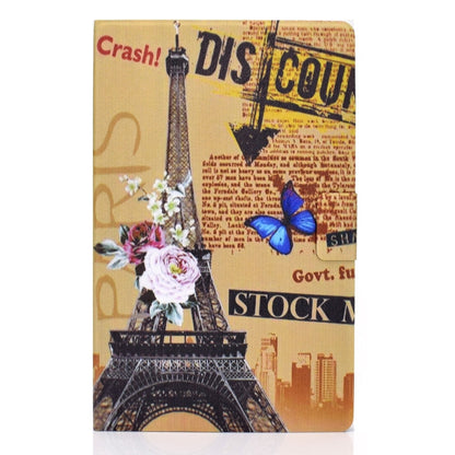 For Lenovo Tab M11 / Xiaoxin Pad 11 2024 Electric Pressed Colored Drawing Smart Leather Tablet Case(Eiffel Tower) - Lenovo by buy2fix | Online Shopping UK | buy2fix