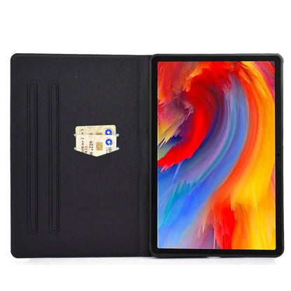 For Lenovo Tab M11 / Xiaoxin Pad 11 2024 Electric Pressed Colored Drawing Smart Leather Tablet Case(Leopard and Lion) - Lenovo by buy2fix | Online Shopping UK | buy2fix
