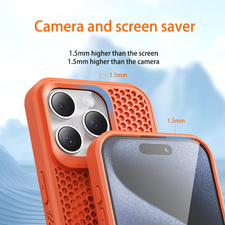 For iPhone 16 Pro MagSafe Magnetic Heat Dissipation Phone Case(Orange) - iPhone 16 Pro Cases by buy2fix | Online Shopping UK | buy2fix