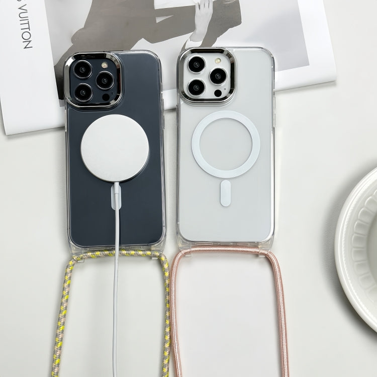 For iPhone 11 MagSafe Magnetic PC + TPU Phone Case with Lanyard(Khaki) - iPhone 11 Cases by buy2fix | Online Shopping UK | buy2fix