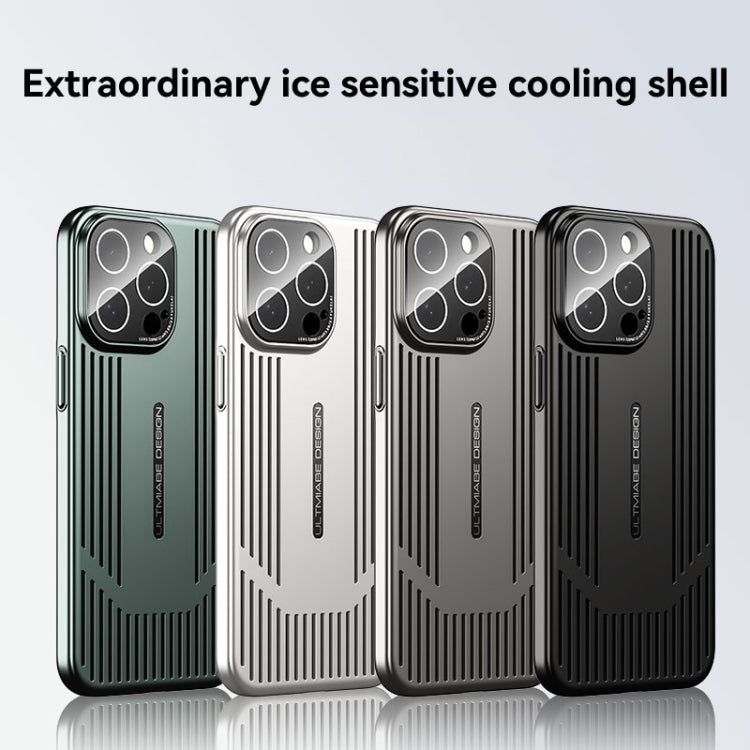 For iPhone 16 Pro Max Ice Sense Heat Dissipation Electroplating Frosted Phone Case(Silver) - iPhone 16 Pro Max Cases by buy2fix | Online Shopping UK | buy2fix