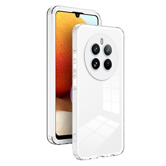 For Realme 12 Pro 3 in 1 Clear TPU Color PC Frame Phone Case(White) - Realme Cases by buy2fix | Online Shopping UK | buy2fix