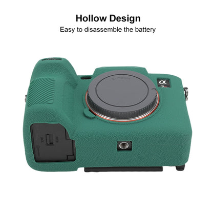 For Sony ILCE7RM5 / A7R5 Litchi Texture Soft Silicone Protective Case(Green) - Protective Case by buy2fix | Online Shopping UK | buy2fix