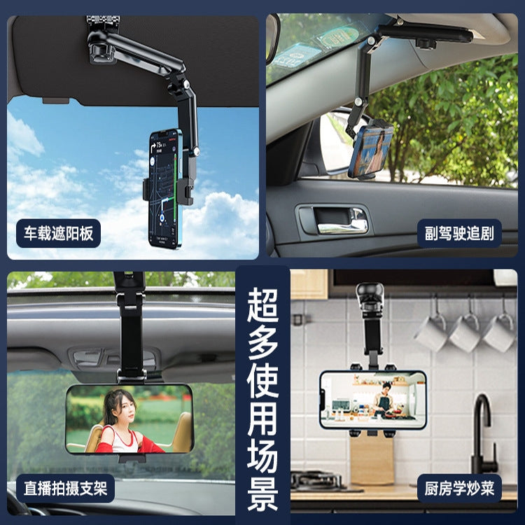 Multi functional Car Sun Visor Using Phone Holder(Black Grey) - Car Holders by buy2fix | Online Shopping UK | buy2fix