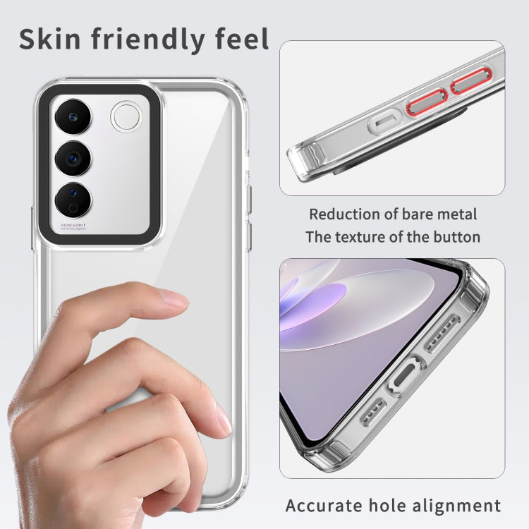 For vivo V27e/Y200/V29e 5G Taiwan/V30 Lite Transparent Acrylic + TPU Shockproof Phone Case(Transparent Black) - vivo Cases by buy2fix | Online Shopping UK | buy2fix