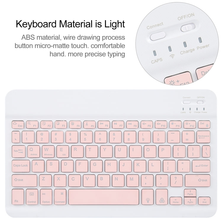 For Huawei MatePad 11 2023 / 2021 Square Button Backlight Bluetooth Keyboard Rotatable Holder Leather Case(Rose Gold) - Huawei Keyboard by buy2fix | Online Shopping UK | buy2fix