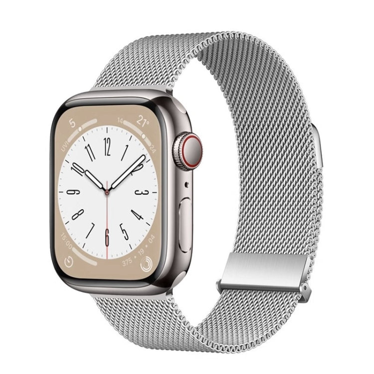 For Apple Watch Series 4 44mm ZGA Milanese Magnetic Metal Watch Band(Silver) - Watch Bands by ZGA | Online Shopping UK | buy2fix