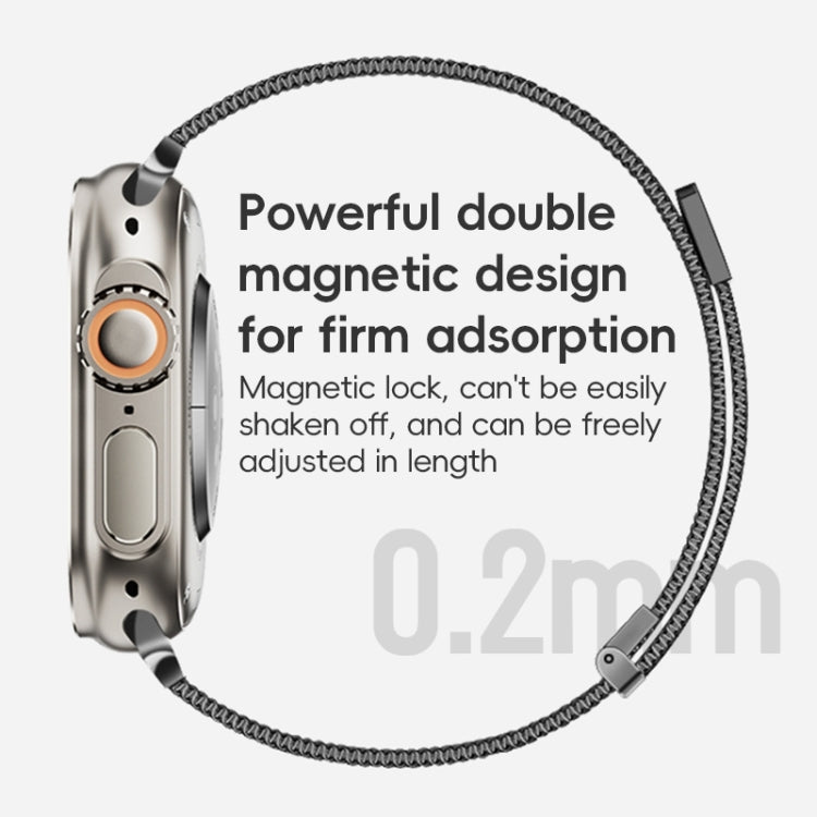 For Apple Watch 42mm ZGA Milanese Magnetic Metal Watch Band(Silver) - Watch Bands by ZGA | Online Shopping UK | buy2fix