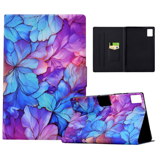 For Lenovo Tab M11/ Xiaoxin Pad 11 2024 Voltage Painted Smart Leather Tablet Case(Petals) - Lenovo by buy2fix | Online Shopping UK | buy2fix
