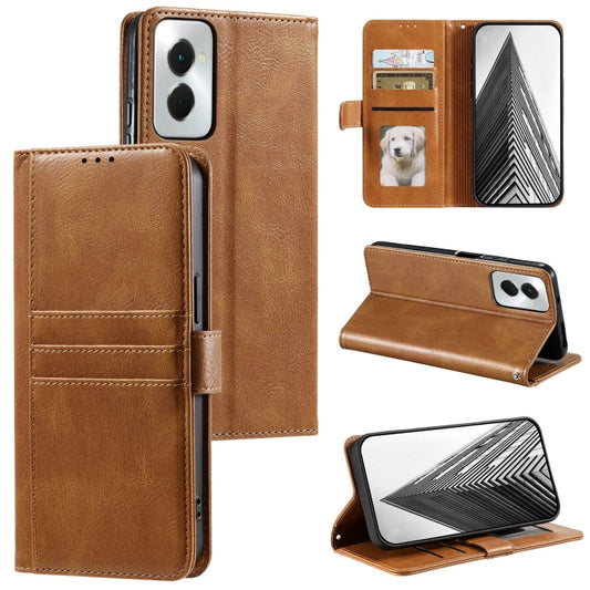 For Motorola Moto G Power 2024 Simple 6-Card Wallet Leather Phone Case(Brown) - Motorola Cases by buy2fix | Online Shopping UK | buy2fix