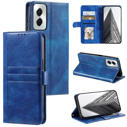 For Motorola Moto G Power 2024 Simple 6-Card Wallet Leather Phone Case(Blue) - Motorola Cases by buy2fix | Online Shopping UK | buy2fix