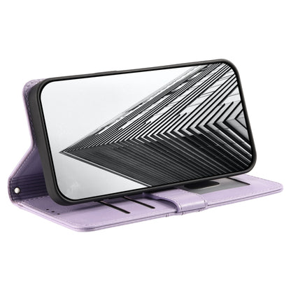 For Motorola Moto G Power 2024 Simple 6-Card Wallet Leather Phone Case(Purple) - Motorola Cases by buy2fix | Online Shopping UK | buy2fix