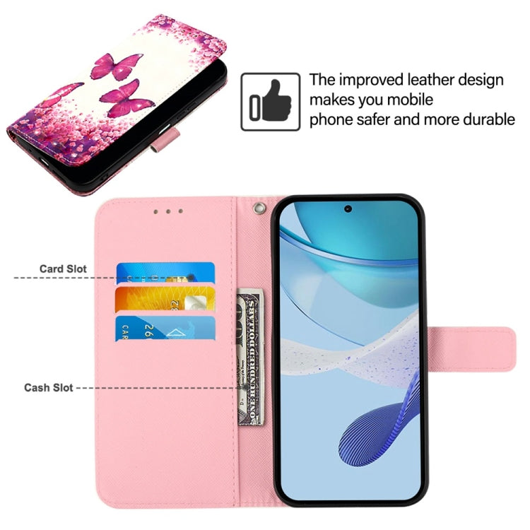 For Realme 12 Pro / Realme 12 Pro+ 3D Painting Horizontal Flip Leather Phone Case(Rose Butterfly) - Realme Cases by buy2fix | Online Shopping UK | buy2fix