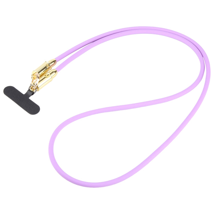 Type-C to 8 Pin Silicone Data Cable Phone Anti-lost Crossbody Lanyard, Length: 1.2m(Purple) - 2 in 1 Cable by buy2fix | Online Shopping UK | buy2fix