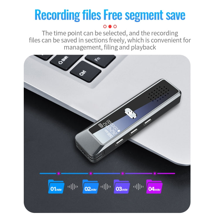 JNN Q7 Mini Portable Voice Recorder with OLED Screen, Memory:32GB(Metal Gray) - Recording Pen by JNN | Online Shopping UK | buy2fix