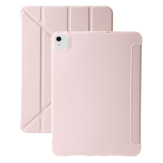 For iPad Air 13 2024 TPU Deformation Flip Leather Tablet Case with Holder(Light Pink) - iPad Air 13 2024 Cases by buy2fix | Online Shopping UK | buy2fix