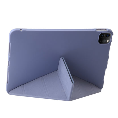 For iPad Pro 13 2024 TPU Deformation Flip Leather Tablet Case with Holder(Purple) - iPad Pro 13 2024 Cases by buy2fix | Online Shopping UK | buy2fix