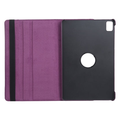 For iPad Air 11 2024 360 Degree Rotation Litchi Texture Leather Tablet Case with Holder(Purple) - iPad Air 11 2024 Cases by buy2fix | Online Shopping UK | buy2fix