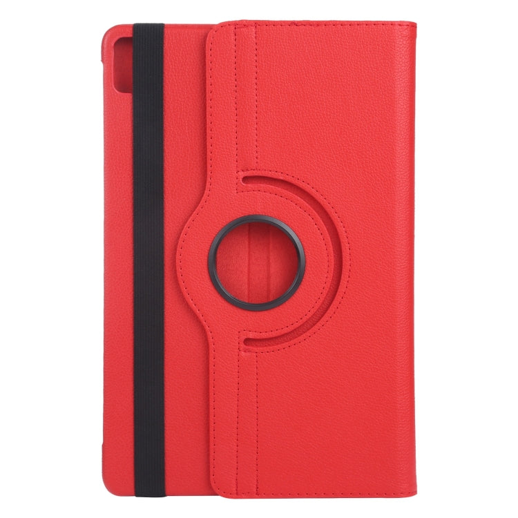 For iPad Air 11 2024 360 Degree Rotation Litchi Texture Leather Tablet Case with Holder(Red) - iPad Air 11 2024 Cases by buy2fix | Online Shopping UK | buy2fix