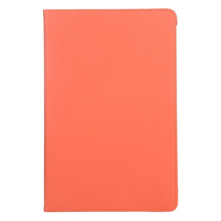 For iPad Pro 11 2024 360 Degree Rotation Litchi Texture Leather Tablet Case with Holder(Orange) - iPad Pro 11 2024 Cases by buy2fix | Online Shopping UK | buy2fix