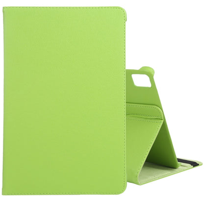 For iPad Pro 11 2024 360 Degree Rotation Litchi Texture Leather Tablet Case with Holder(Green) - iPad Pro 11 2024 Cases by buy2fix | Online Shopping UK | buy2fix