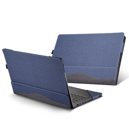 For HP Pavilion 14-ey Leather Laptop Shockproof Protective Case(Dark Blue) - Screen & Keyboard Cover by buy2fix | Online Shopping UK | buy2fix