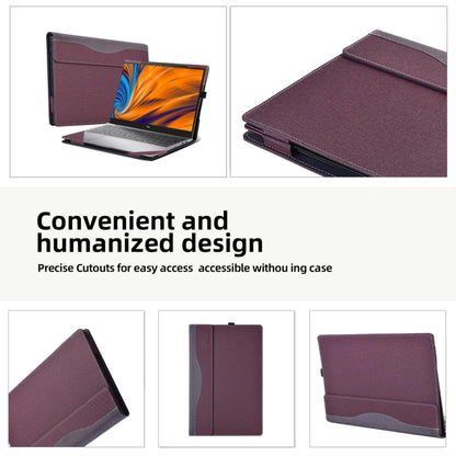 For HP Spectre X360 14 inch 14-eu Leather Laptop Shockproof Protective Case(Wine Red) - 14.1 inch by buy2fix | Online Shopping UK | buy2fix