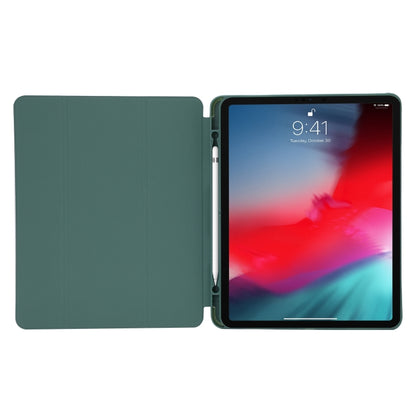 For iPad Pro 11 2024 Skin Feel Tri-fold Leather Tablet Case with Pen Slot(Orange) - iPad Pro 11 2024 Cases by buy2fix | Online Shopping UK | buy2fix