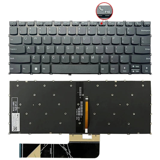 For Lenovo IdeaPad 5 / Yoga Slim 7 Pro US Version Laptop Backlight Keyboard, F10 Key with Phone Icon(Black) - Lenovo Spare Parts by buy2fix | Online Shopping UK | buy2fix