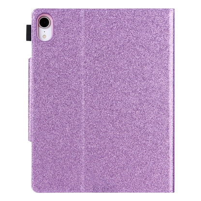 For iPad Pro 13 2024 Glitter Metal Buckle Leather Smart Tablet Case(Purple) - iPad Pro 13 2024 Cases by buy2fix | Online Shopping UK | buy2fix