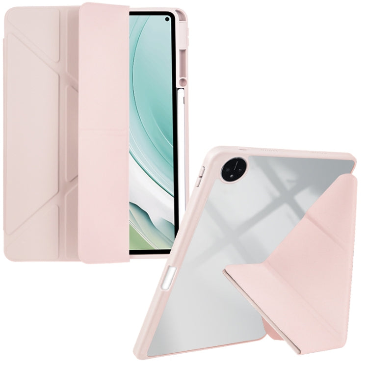 For Huawei MatePad Pro 11 2022 / 2024 Clear Acrylic Deformation Leather Tablet Case(Pink) - Huawei by buy2fix | Online Shopping UK | buy2fix