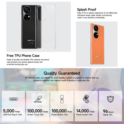 Ulefone Note 17 Pro, 12GB+256GB, Screen Fingerprint, 6.78 inch Android 13 MediaTek Helio G99 MTK6789 Octa Core, NFC, Network: 4G(Amber Orange) - Ulefone by Ulefone | Online Shopping UK | buy2fix