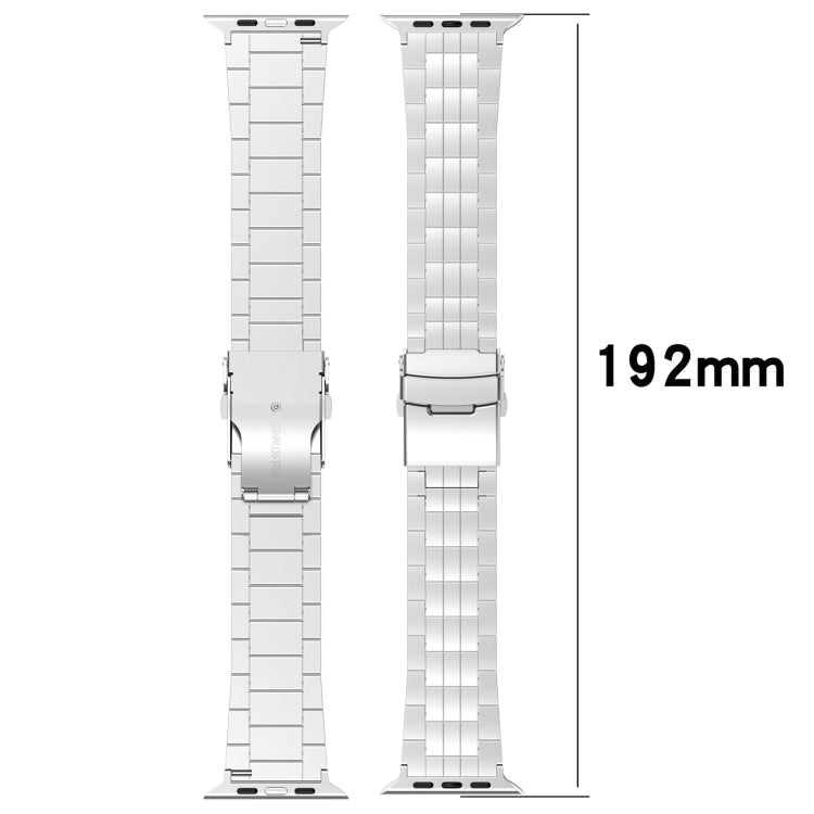 For Apple Watch Series 4 40mm Armor 5-bead Titanium Watch Band(Black) - Watch Bands by buy2fix | Online Shopping UK | buy2fix