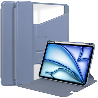 For iPad Air 11 2025 / 2024 Transparent Rotation Smart Leather Tablet Case(Lavender) - iPad Air 11 2025 / 2024 Cases by buy2fix | Online Shopping UK | buy2fix