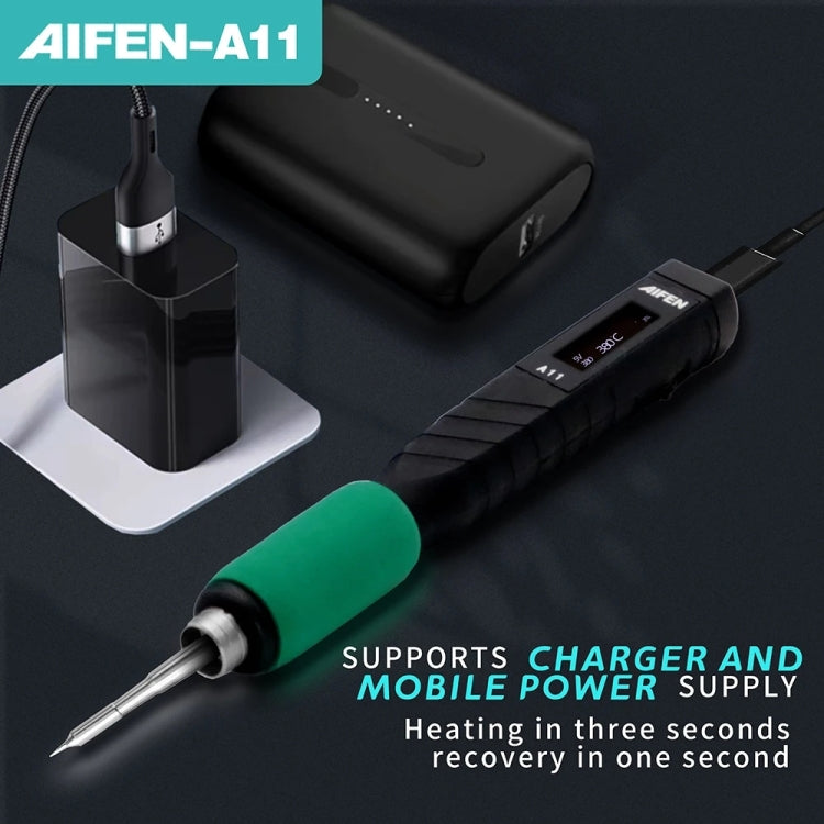 Aifen A11 Portable USB Charging Soldering Station with C210 Handle, US Plug - Soldering Iron Set by buy2fix | Online Shopping UK | buy2fix