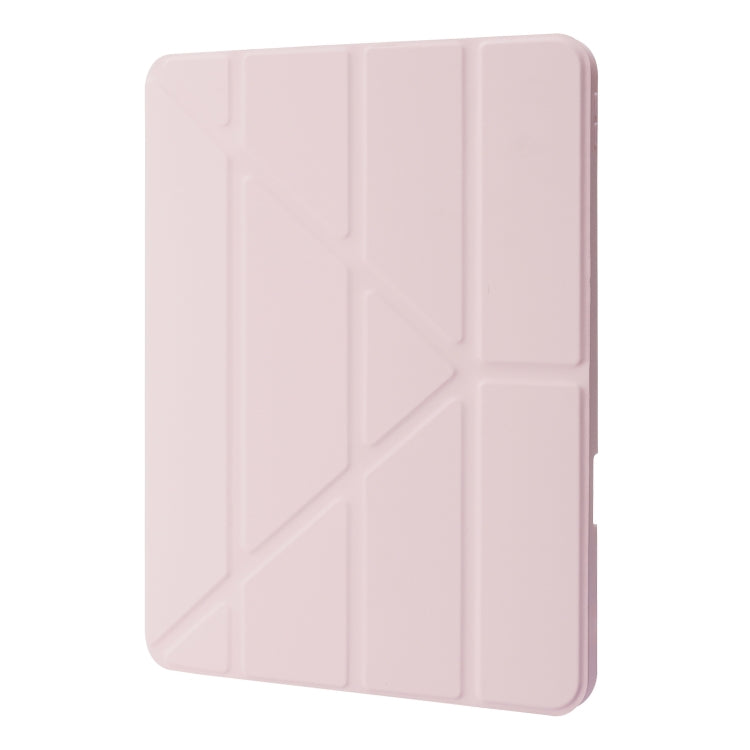 For iPad Pro 11 2024 Deformation Transparent Acrylic Leather Tablet Case(Pink) - iPad Pro 11 2024 Cases by buy2fix | Online Shopping UK | buy2fix