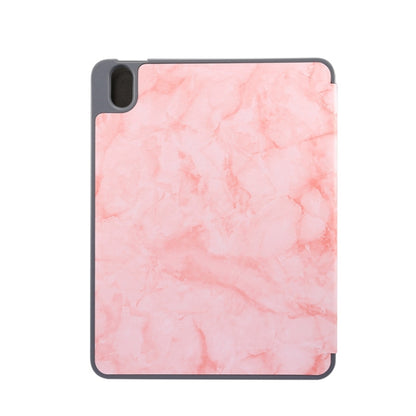 For iPad Air 11 2024 Three-fold Marble Texture Protective Tablet Case with Pen Slot(Pink) - iPad Air 11 2024 Cases by buy2fix | Online Shopping UK | buy2fix