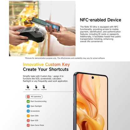 Ulefone Note 18 Ultra, 6GB+256GB, Side Fingerprint, 6.78 inch Android 13 MediaTek Dimensity 720 5G MT6853 Octa Core 2.0GHz, NFC, Network: 5G(Lustrous Black) - Ulefone by Ulefone | Online Shopping UK | buy2fix