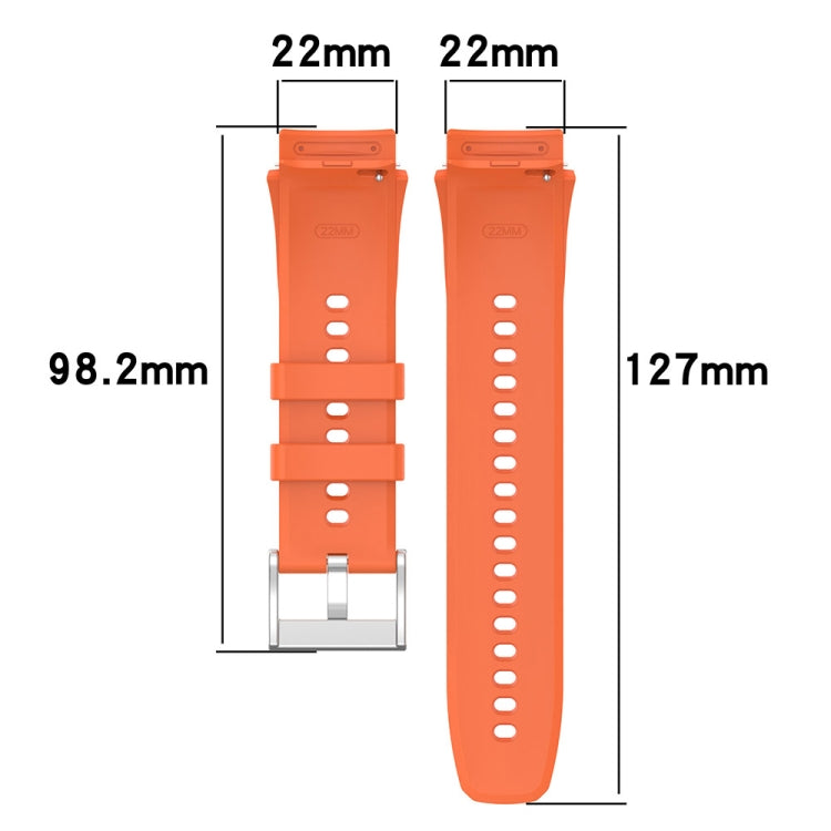 For OPPO Watch X / OnePlus Watch 2 Vertical Texture Silicone Watch Band(Orange) - Watch Bands by buy2fix | Online Shopping UK | buy2fix