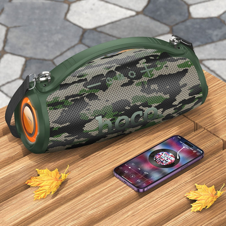 hoco HA4 Surge Outdoor Bluetooth 5.3 Speaker Support TWS / FM(Camouflage Green) - Desktop Speaker by hoco | Online Shopping UK | buy2fix