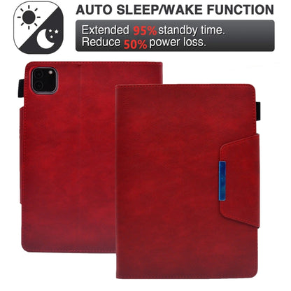 For iPad Pro 11 2024 Suede Cross Texture Magnetic Clasp Leather Smart Tablet Case(Red) - iPad Pro 11 2024 Cases by buy2fix | Online Shopping UK | buy2fix