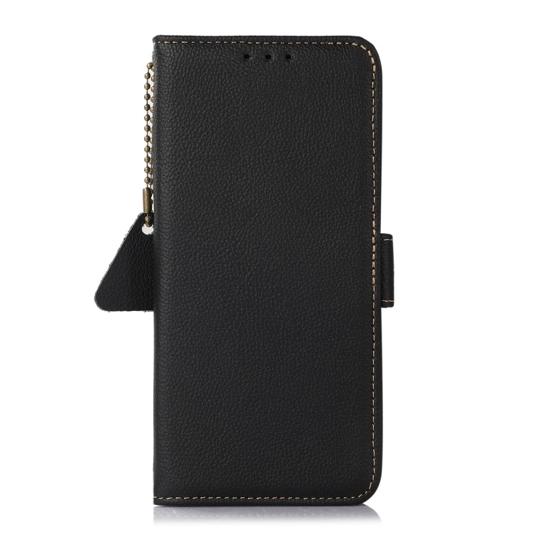 For iPhone 16 Pro Max Side-Magnetic TJ Genuine Leather RFID Phone Case(Black) - iPhone 16 Pro Max Cases by buy2fix | Online Shopping UK | buy2fix