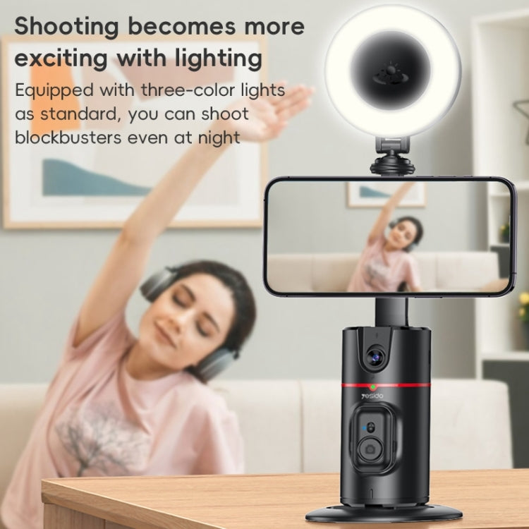 Yesido SF20 Magnetic 360 Degree Rotating Smart Al Auto Face Tracking PTZ Bracket(Black) - Selfie Sticks by Yesido | Online Shopping UK | buy2fix