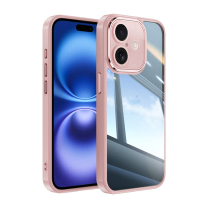 For iPhone 16 Plus Acrylic Hybrid TPU Armor Shockproof Phone Case(Pink) - iPhone 16 Plus Cases by buy2fix | Online Shopping UK | buy2fix