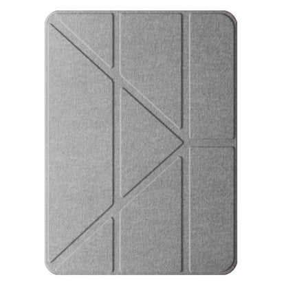 For iPad Air 11 2024 / Air 2022 10.9 Mutural Multi-fold Smart Leather Tablet Case(Grey) - iPad Air 11 2024 Cases by Mutural | Online Shopping UK | buy2fix