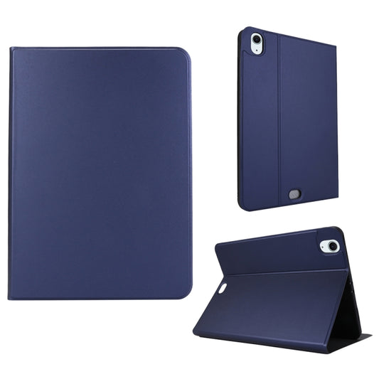 For iPad Air 11 2024 Stretch Voltage Plain Leather Smart Tablet Case(Dark Blue) - iPad Air 11 2024 Cases by buy2fix | Online Shopping UK | buy2fix