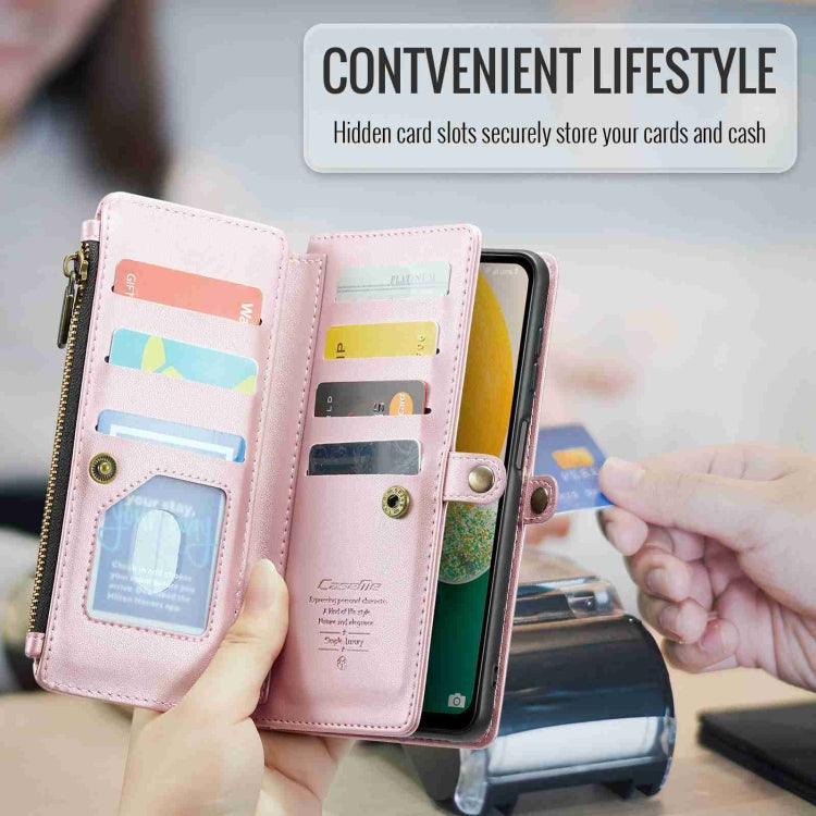 For Samsung Galaxy A13 5G / 4G CaseMe C36 Card Slots Zipper Wallet RFID Anti-theft Leather Phone Case(Pink) - Galaxy Phone Cases by CaseMe | Online Shopping UK | buy2fix