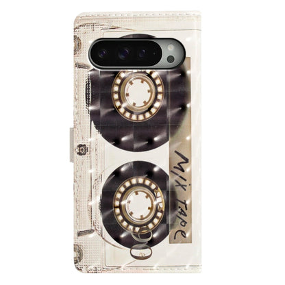 For Google Pixel 9 Pro XL 3D Pattern Leather Phone Case(Tape) - Google Cases by buy2fix | Online Shopping UK | buy2fix