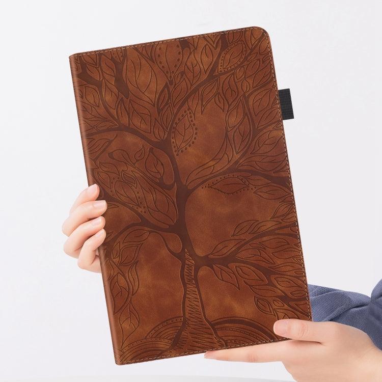 For iPad Pro 11 2024 Tree Life Series Embossed Smart Leather Tablet Case(Brown) - iPad Pro 11 2024 Cases by buy2fix | Online Shopping UK | buy2fix